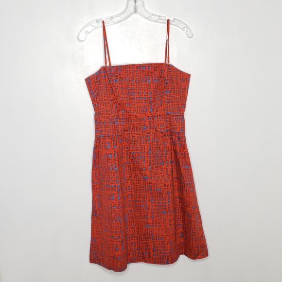 Tabitha Convertible Fit & Flare Dress Red Blue Summer Square Neck Women 10 - Picture 8 of 12